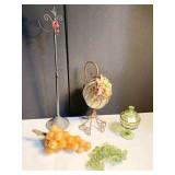 LARGE MARBLE GRAPES, GREEN ACRYLIC GRAPES, GREEN