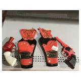 LONE STAR SNUB NOSE TOY CAP GUN, RED MADE IN HONG