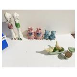 BUNNY, SQUIRREL, BIRD SALT & PEPPER SHAKERS