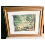 DUCK WATERCOLOR WOOD FRAME