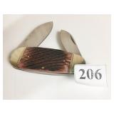 ROUGH RIDER 9" DOUBLE BLADE WITH FAUX WOOD HANDLE