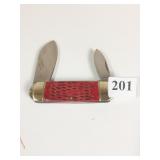 ROUGH RIDER 9" DOUBLE BLADE WITH RED HANDLE