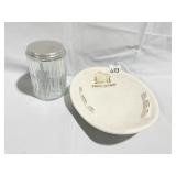 TEA CONTAINER, MECCO ASHTRAY