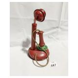 CANDLE STICK PHONE, METAL 8"