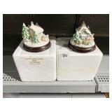 2 PRECIOUS MOMENTS SCENES ON WOOD, JOLLY HOLIDAYS