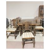 FEUDAL OAK DINING TABLE 1930