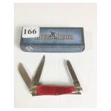 ROUGH RIDER RR406 TRIPLE BLADE WITH RED HANDLE