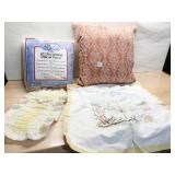 PILLOW CROCHETED DOLL BED, NEEDLEWORK ETC.