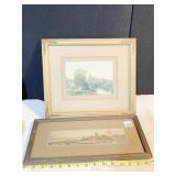 TWO FRAMED PRINTS