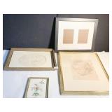 FRAMES AND PRINTS ONE SIGNED LR, HUMMINGBIRD ON