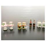 HAND PAINTED S/P, SALEM COLLEGE, BOTTLES