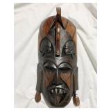 15" WOODED TRIBAL MASK, JAMBO KENYA