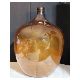 25"H BROWN GLASS BOTTLE, APPROX 19" DIA
