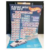 HOT WHEELS RACING INTO THE 90S POSTER, MATTEL
