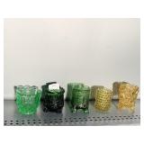 TOOTHPICK HOLDERS GREEN AND AMBER