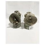 VINTAGE OIL LAMPS 4" H UNIVERSAL AUTO LITE