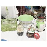 SNOWMAN COOKIE JAR, BATTER BOWL ETC.