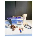 COOL VAPOR HUMIDIFIER, WOOD NAPKIN RINGS, NEARLY