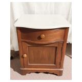 MARBLE TOP STAND WITH DRAWER AND CABINET,