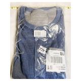 NEW BLUE EDDIE BAUER LINED THERMAL 1/4 BUTTON