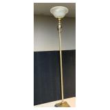 FLOOR LAMP SILVER WITH GOLD/SILVER CENTER FOOT