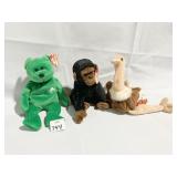 TY MONKEY, OSTRICH, BEAR