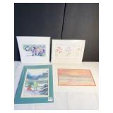 WATERCOLORS SOME SIGNED SEE PHOTO READY TO FRAME