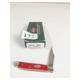CASE #05304 PEANUT SINGLE BLADE FR ENG RED NOB
