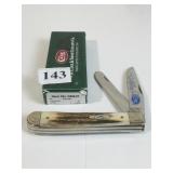 CASE KNIFE O8342 TRAPPER DOUBLE BLADE STAG HANDLE