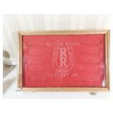 ROUGH RIDER CUTLERY CO WOOD DISPLAY BOX HINGED