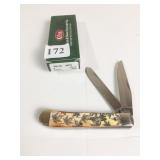 CASE #08279 DOUBLE BLADE TRAPPER YELLOW CHESTNUT