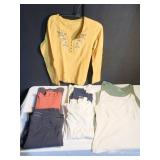 EDDIE BAUER LOT, SZ M YOGA PANTS, SZ M TANK TOPS,