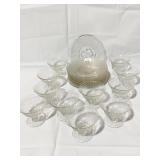 CRACKLE GLASS LUNCHEON SET
