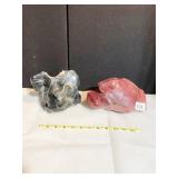 2 LARGE PIECES OF SLAG GLASS