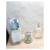 HAND PAINTED SHADE, GLASS ORNAMENT