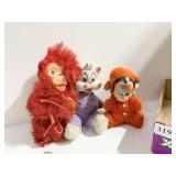 3 RUBBER FACED PLUSH INCLUDING 2 MONKEYS AND A