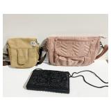 NEW LUG LIFE ROSE PURSE, TRAVEL ON BROWN SUEDE