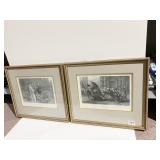 2 FRAMED AND MATTED LITHOGRAPH PRINTS, "SHYLOCK