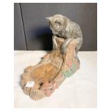 CONTINENTAL STUDIOS 1978 CAT ON TREE FLOWERPOT