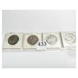 1934-P, 41-D, 42-P, 44-S LIBERTY WALKING HALVES