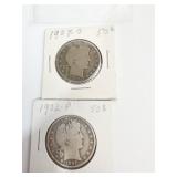 1902-P, 1907-O BARBER HALVES