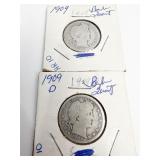 1909-P, 1909-D BARBER QUARTERS
