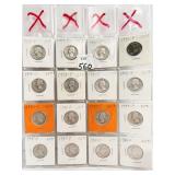 (16) 1939-46-S QUARTERS STOCK MIX