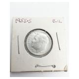 1955-D + S ROOSEVELT DIMES