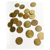 GROUP OF PARKING METER TOKENS TAKE A LOOK