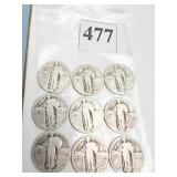 (9) REMAINING W/ DATES LIBERTY STANDING QUARTERS