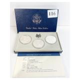 1983 OLYMPIC SET SILVER P-D-S 3 TOTAL