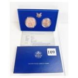 1986 LIBERTY ELLIS ISLAND SILVER PROOF SETS