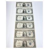 1957-A 1934-C SILVER CERTIFICATE 5 TOTAL