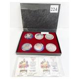 (6) 1987 1/2 OUNCE EACH DISNEY SNOW WHITE MEDALS